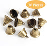 30 Pcs Gold Jingle Bells Pendants Hanging Christmas Tree Ornaments Dog Doorbell & Potty Training Bronze Jingle Bell 38mm/1.5inch