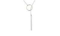 Circle with Bar Chian Necklace for Women - sparklingselections