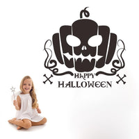 2019 New Happy Halloween Pumpkin Removable Home Wall Stickers - sparklingselections