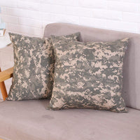 2 PK Throw Pillow Covers, Indoor&Outdoor Bed Sofa Couch Garden Patio Tent Cushion Cases, 18"X18" Camouflage Print - sparklingselections