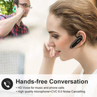 New Bee Wireless Bluetooth Earphone with Microphone Support Music Headphone Portable Bluetooth 24 Hrs Driving Headset 60 Days Standby Time with Noise Cancelling V5.0 Wireless Handsfree Headset