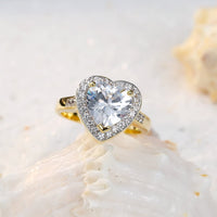 Women Cubic Zirconia Heart Ring - sparklingselections