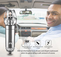 Mini Air Purifier Car Styling Air Freshener 12V Ozone Ionizer Cleaner Stainless Steel Air Freshener - sparklingselections