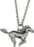 Antique Silver Plated Vintage Horse Pendant Necklace Women Silver Color Animal Necklace Jewelry