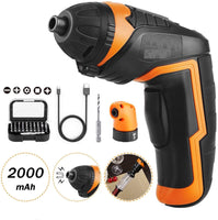 6V Battery Operated Cordless Screwdriver Mini Rotary Wireless Electric Screw Driver - sparklingselections