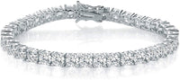 Classic Square Imitation Diamond Tennis White Gold Plated Cubic Zirconia Bracelets for Women - sparklingselections