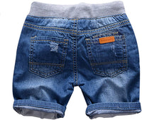 Kids Short Denim Causal Jeans High Quality Boys Washed Pull-On Shorts - sparklingselections