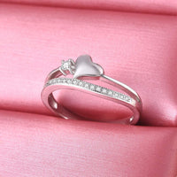 Simple Single Row Of Small Rhinestone Ring - sparklingselections