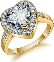 Women Cubic Zirconia Heart Ring - sparklingselections