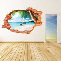Sunset Sea Beach the Wall Vinyl Wall Sticker Decals - sparklingselections