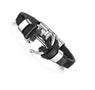 New Handmade Retro Leather Woven Hook Charm Bracelet For Men Casual Sports Bracelet Accessory