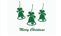 Merry Christmas Bells Removable DIY Window Wall Sticker - sparklingselections