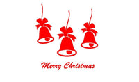 Merry Christmas Bells Removable DIY Window Wall Sticker - sparklingselections