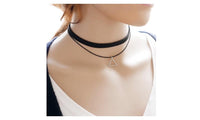 New Triangle Geometric Multilayer Chokers Pendant  Necklace For Women - sparklingselections