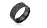 Black Twill Titanium Couple Ring Men Engagement Rings, 8