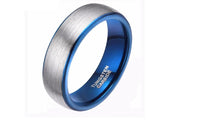 8mm Men's Brushed Silver Tungsten Carbide Ring - sparklingselections