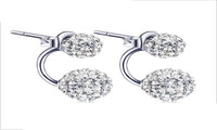 Ball Pattern Crystal Stud Earrings for Women - sparklingselections