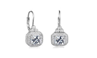 Shining Cubic Zirconia Stud Silver Earrings - sparklingselections
