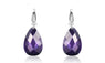 Sterling Silver Hook Purple Dangle Earrings For Women Girls