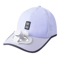 New USB Charging Summer Cooling Fan Baseball Cap Women Men Hat - sparklingselections