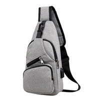 New Multinational Travel Sling Shoulder USB Charge Chest Bag For Men Fashion Multi Pockets Versatile Shoulder Bag - sparklingselections