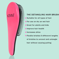 Fashion Magic Detangling Handle Shower Anti-Static Hair Brush Red Comb - sparklingselections
