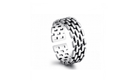 Silver Plated Watch Chain Opening Retro Tail Ring(Re-sizable) - sparklingselections