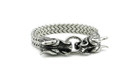Cool Stainless Steel Double Dragon Bracelets For Men - sparklingselections