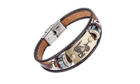 Stainless Steel Clasp Leather Bracelet for Men - sparklingselections