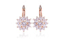 Luxury Flower Stud Earrings with Zircon Stone For Women