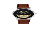 Faux Leather Analog Smiling Face Wrist Watch - sparklingselections