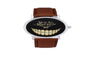 Faux Leather Analog Smiling Face Wrist Watch