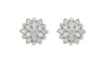 Winter Snowflake Flower Bridal Earrings