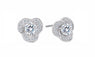 Silver Rolling Leaf Bridal Earrings For Women