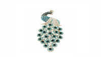 Peacock Peafowl Brooch For Women - sparklingselections