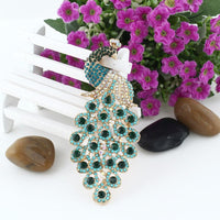 Peacock Peafowl Brooch For Women - sparklingselections