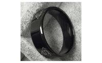 Fashion Signet Black Titanium Stainless Steel Band Ring (8,9,10) - sparklingselections