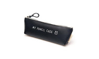 Cartoon Design Black & White PU Leather School Stationery Pen Bag - sparklingselections