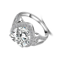 New Fashion Big Heart Silver Color AAA Cubic Zirconia Ring - sparklingselections