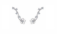 Women's Ear Cuff Wrap Hook Earrings For Wedding Romantic 925 Sterling Silver CZ Earrings Jewelry - sparklingselections