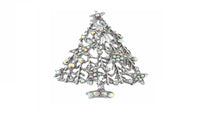 Christmas Tree Rhinestone Brooch Pins For Women - sparklingselections