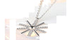 Silver Sunflowers Crystal Rhinestone Necklaces
