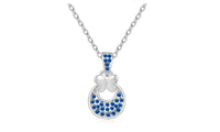 Fashion Butterfly Round Shape Crystal Pendant Necklace