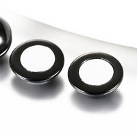 Unisex Black Round Magnet Stud - sparklingselections
