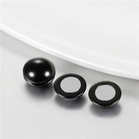 Unisex Black Round Magnet Stud - sparklingselections