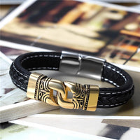 Male Leather Rope Bracelet - sparklingselections