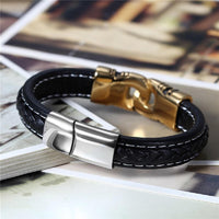 Male Leather Rope Bracelet - sparklingselections
