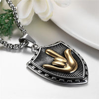 Unisex Silver Hip Hop Fashion Love Necklace Pendants - sparklingselections