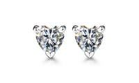 Women's  Heart Cubic Zirconia Stud Earrings - sparklingselections