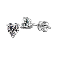 Women's  Heart Cubic Zirconia Stud Earrings - sparklingselections